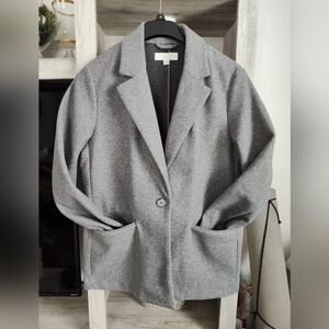 Zara Classic Gray Coat Blazer Women's SZ M Pit To Pit 21.5